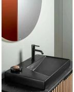Lavoar pe blat negru mat Roca Horizon 60x42 cm