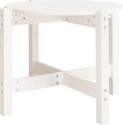 vidaXL Măsuță de cafea, alb, Ø 62,5x45 cm, lemn masiv de pin