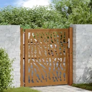 vidaXL Poartă de grădină Design cu urme oțel rezistent la intemperii