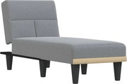 vidaXL Șezlong, gri deschis, material textil