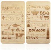 Protecții de aragaz 2 buc. din sticlă temperată 52x30 cm Barbecue – Maximex