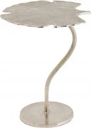 Masuta auxiliara cu aspect deosebit Ginkgo Leafs 53cm, argintiu