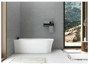 Cada asimetrica Rune Birka 160x75 cm stanga alb lucios