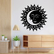DUBLEZ | Tablou frumos pentru dormitor - Luna și soarele
