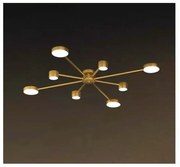 Lustra LED Cu Telecomanda, Elit's, 8 brate Gold