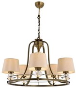 Lustru pe lanț NARA 5xE27/40W/230V, alamă