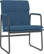 vidaXL Scaun de relaxare, albastru, 55x64x80 cm, material textil