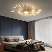 Lustra LED 3 Tipuri De Lumina, 60W, Auriu