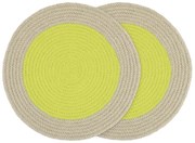 Suporturi pentru farfurii 2 din material textil ø 38 cm 2 buc. Lime - Remember