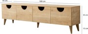 Comoda TV, Hanah Home, Four Seasons, 180x50x35 cm, Stejar