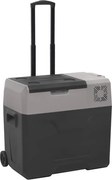 vidaXL Ladă frigorifică cu roată și mâner 40 L negru/gri polipropilenă