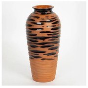 Vază ceramică 28,8x13,5 cm cărămiziu/negru