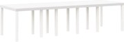 vidaXL Masă de Grădină Alb 300 x 100 x 73 cm poliratan