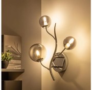 Brilagi - Aplica LED de perete MISTEL 3xG9/3W/230V negru cromat/sticlă fumurie