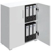 Dulap multifunctional cu usi Vela 2 compartimente Alb