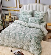 Set Lenjerie De Pat Cocolino 6 Piese, Pat 2 Persoane - Verde Mandala