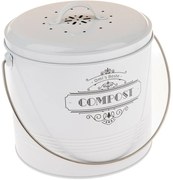 Recipient metalic pentru compost cu filtru de carbon 8 l