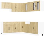 vidaXL Set dulap de bucătărie din 11 piese „Kalmar” lemn stejar Sonoma