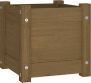 vidaXL Jardinieră de grădină, maro miere, 31x31x31 cm, lemn pin