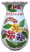 Vază ceramică striată model Flori de Câmp 20cm