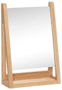 Oglindă cosmetică din lemn de stejar Hübsch Natur, 22 x 32 cm