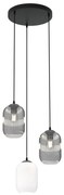 Lustră pe cablu VERDI 3xE27/15W/230V d. 30 cm negru/gri/alb