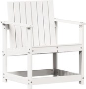 vidaXL Scaun de grădină, alb, 62x56x77 cm, lemn masiv de pin