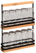 Suport pentru condimente Kesper 58036 cu 10recipiente goale, 23 x 32 x 5,5 cm
