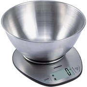 Cântar digital de bucătărie Heinner HKS-5SS, cu bol, alimentare 2xAAA, inox