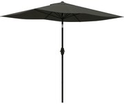Outsunny Umbrelă de Soare Dreptunghiulară, Umbrelă pentru terasă cu înclinare și deschidere cu manivelă, 300x200x248 cm, Gri | Aosom Romania