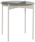Măsuță auxiliară rotundă cu blat din sticlă ø 45 cm Beam – Hübsch
