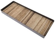 Tavă metalică cu fund din lemn Dienen, 40 x 13 cm