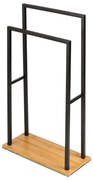 WENKO 24752100 - Suport pentru prosoape BAMBUSA 46 x 80 cm, negru/maro