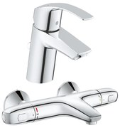 Pachet: Baterie Grohe cada/dus termostat Grohtherm 1000-34816003 + Baterie lavoar Grohe Eurosmart S size-33265002