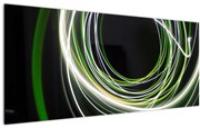 Obraz cu linii verzi (120x50 cm)