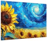 Tablou - Pictura floarea-soarelui (70x50 cm)