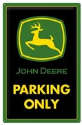 Placă metalică John Deere - Parking Only