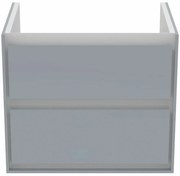 Dulap suspendat pentru lavoar gri deschis mat Ideal Standard Connect Air 60 cm