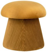 Taburet galben muștar cu tapițerie din catifea Hampton – House Nordic