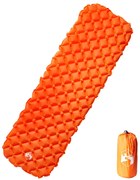 vidaXL Saltea gonflabilă de camping, 1 persoană portocaliu 190x58x6 cm