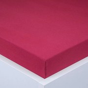 decoDoma Cearşaf cu elastic jersey EXCLUSIVE culoarea vinului 90 x 200 cm
