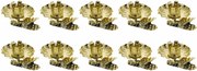 Suport de lumânare cu clips Orion, diametru 1,5cm, 10 buc, auriu