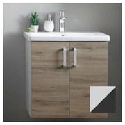 Set dulap suspendat si lavoar KolpaSan Evelin mdf gri/antracit 80 cm 573840