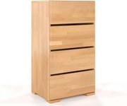 Comodă lemn masiv TerraCraft Fag 4 Sertare, 60 × 45 × 108 cm - Natural