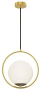 Lustra Pe Calbu Moderna Cu Glob Mat Alb E27 maxim 60W