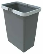 Coș de plastic Elletipi cu mânere 6 l,  gri, 6 l