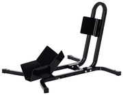 HOMCOM Suport pentru Motocicletă Reglabil pe 3 Nivele, Sistem de Blocare Roți Motocicletă în Metal cu Găuri, 60x55x43 cm, Negru