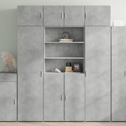vidaXL Dulap înalt, gri beton, 80x42,5x185 cm, lemn prelucrat