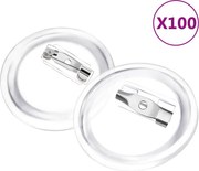 vidaXL Set de ecusoane cu ac, 100 seturi, 25 mm, acril