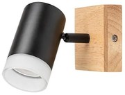 Aplica de perete lemn stil nordic cu 1 spot Toras